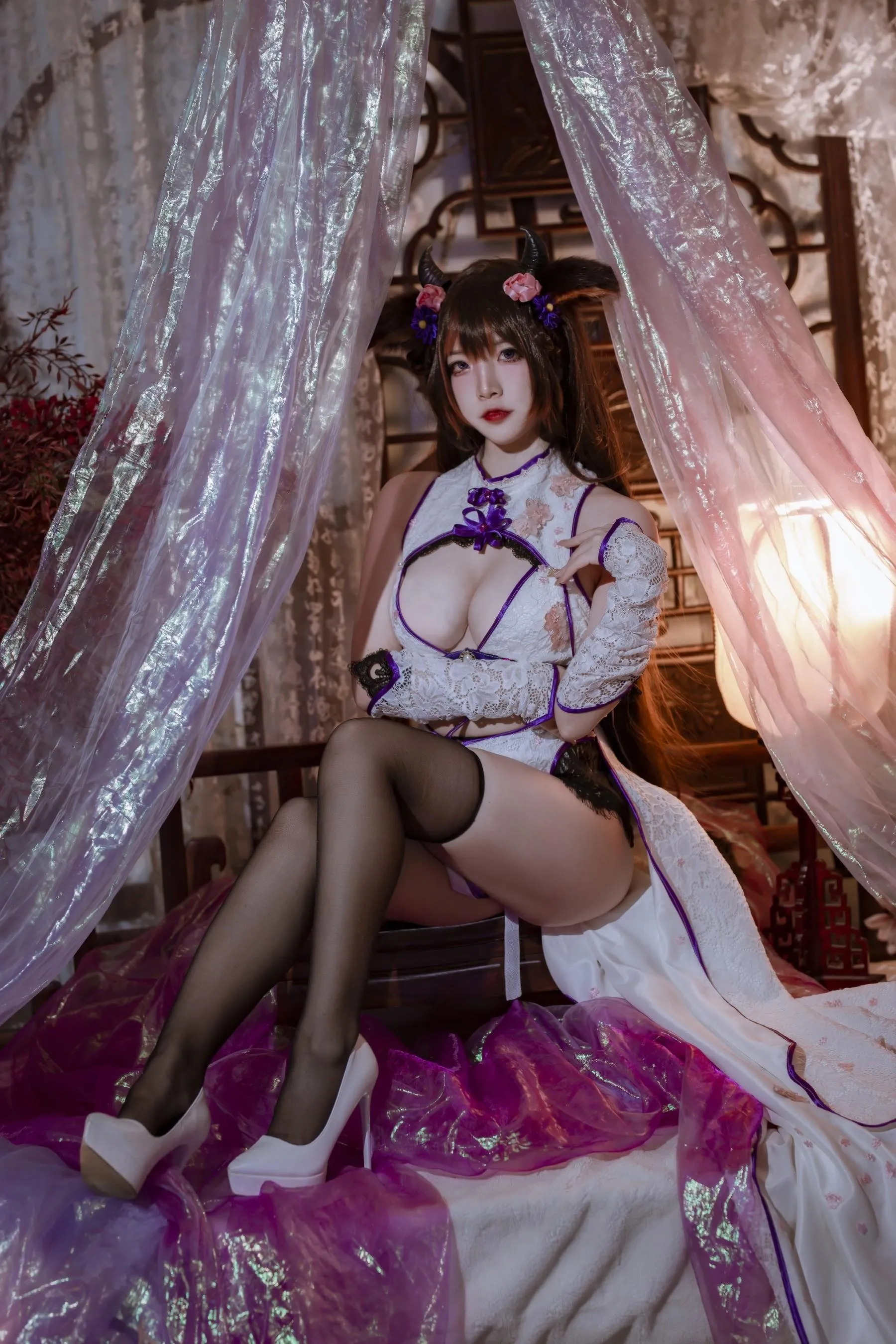 二佐Nisa – NO.149 碧蓝樫野旗袍 [25P]插图8